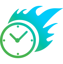 flaming time icon
